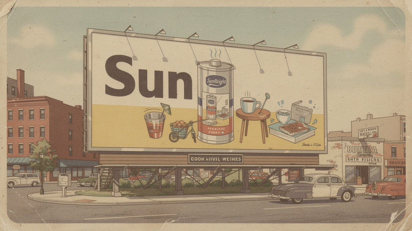 vintage product ad